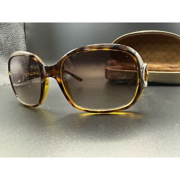 Gucci Brown Havana GG 3132/S Shell Bamboo Horsebit Rectangular Sunglasses Vtg main image 7